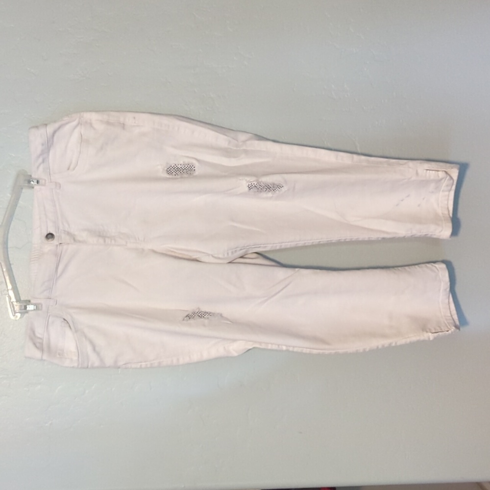 Catherine's White Bling detail capris